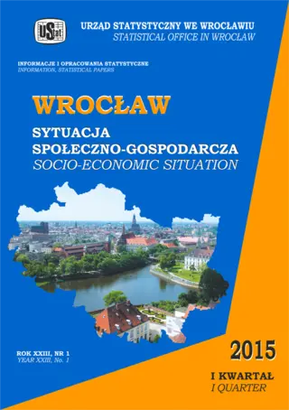 Powiększ obraz: Okładka  publikacji  Sytuacja  społeczno-gospodarcza  Wrocławia  I  kwartał  2015  r.