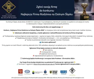 Powiększ obraz: Konkurs - najlepsza firma rodzinna na dolnym śląsku 